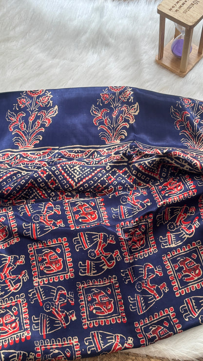 Navami Modal Silk Saree - Royal Blue