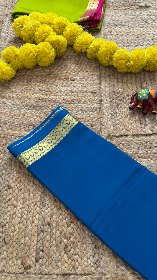Mysore Silk Lite - Peacock Blue