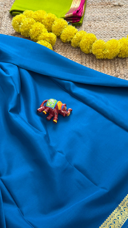 Mysore Silk Lite - Peacock Blue