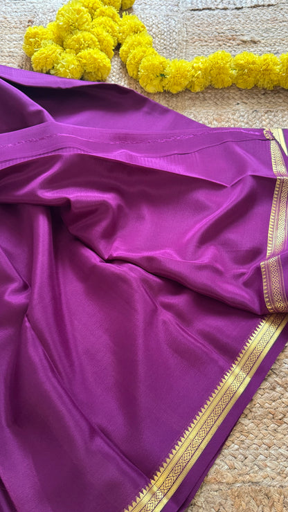 Mysore Silk Lite - Purple small boarder