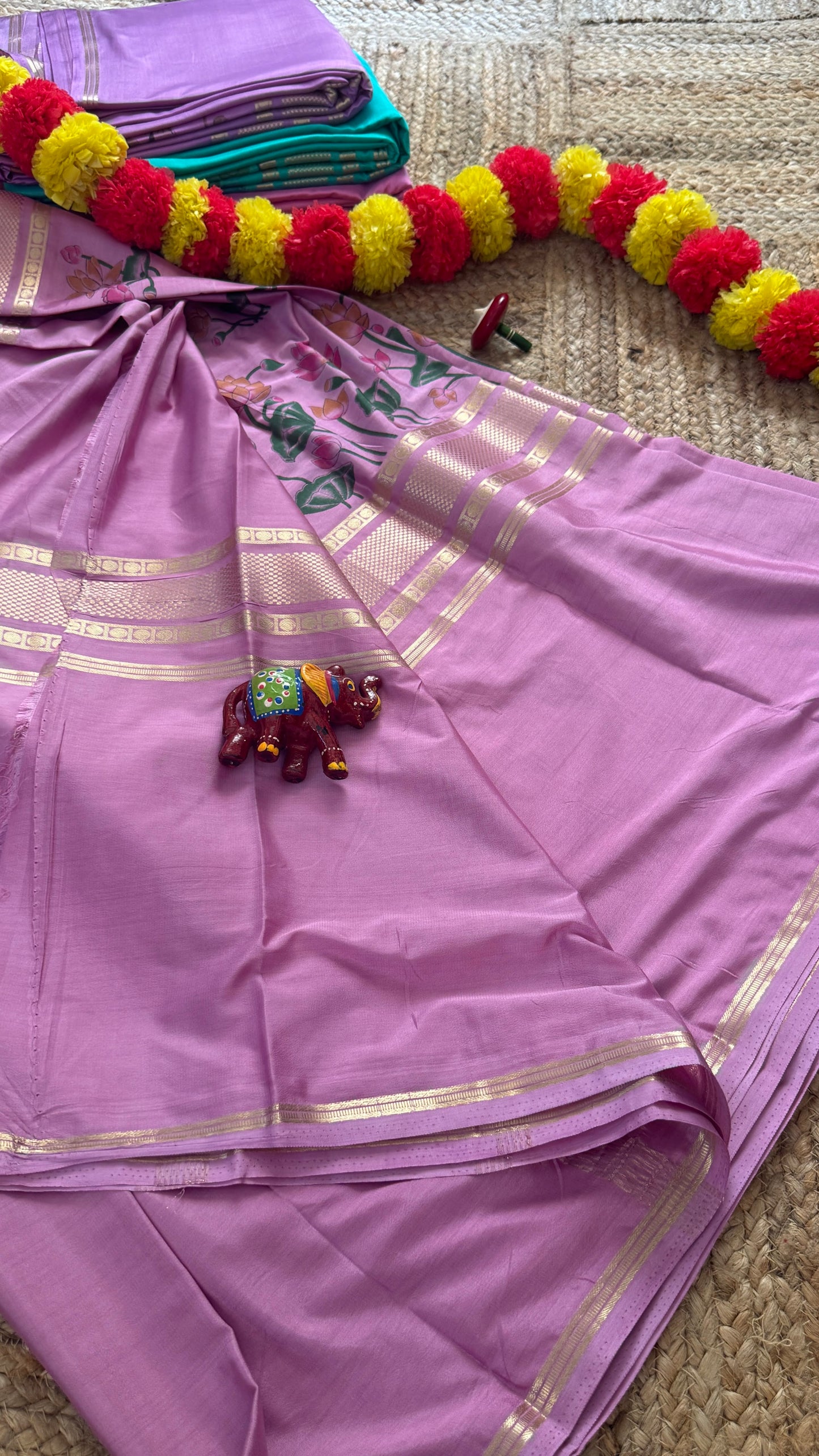 Semi Silk Kalamkari Print Saree  - Pink
