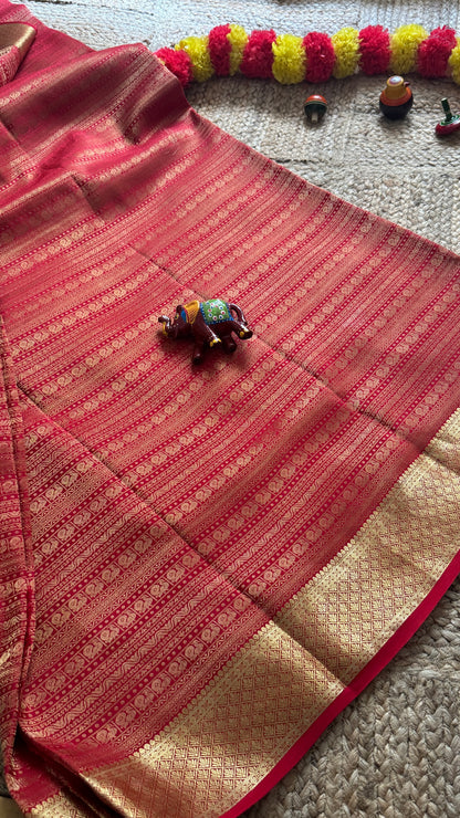 1. Pure Mysore Silk Bridal Saree – Royal Grandeur RED