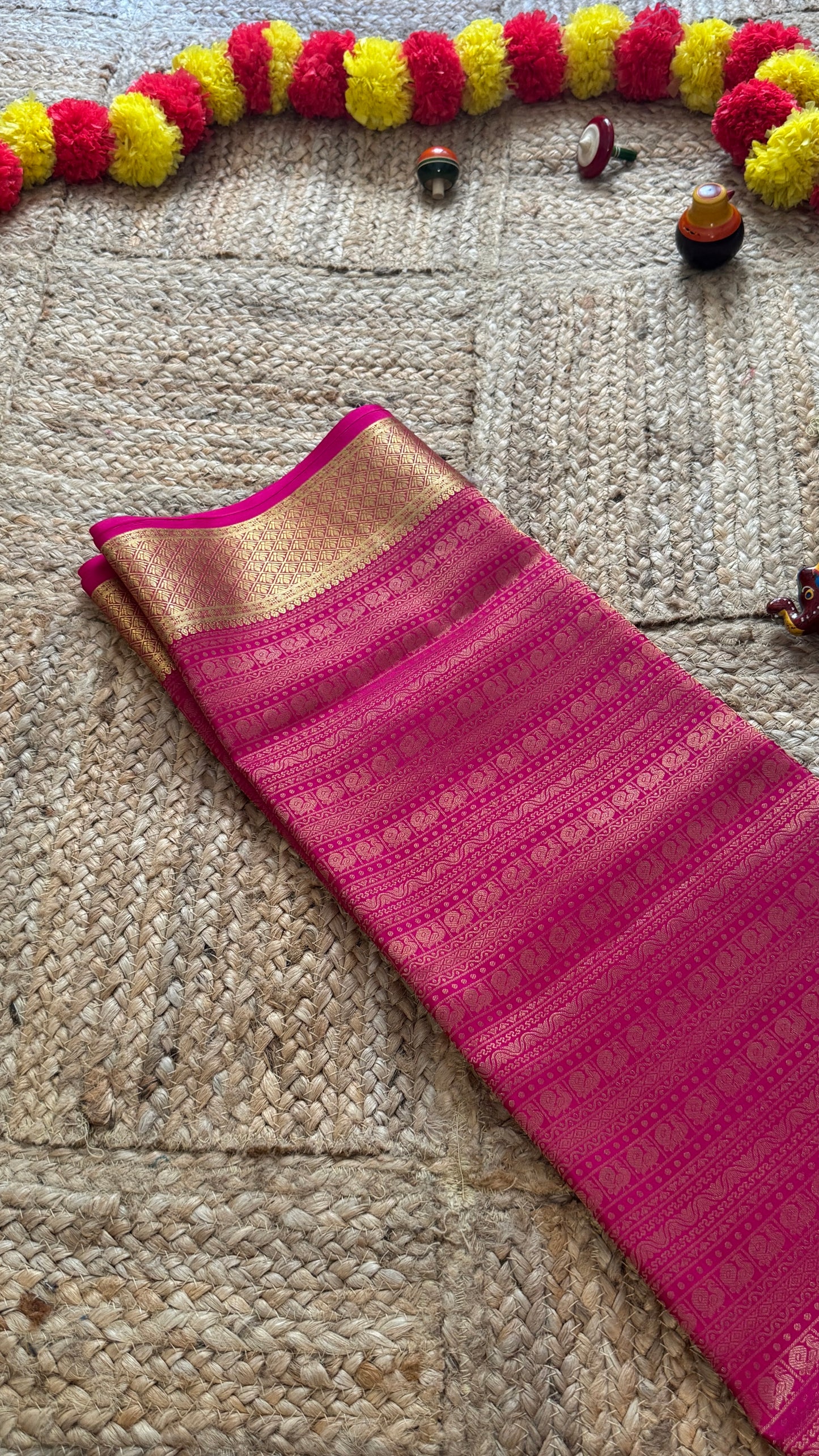 2. Pure Mysore Silk Bridal Saree – Royal Grandeur PINK