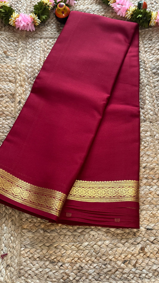 Mysore Silk Lite - Maroon1 small boarder