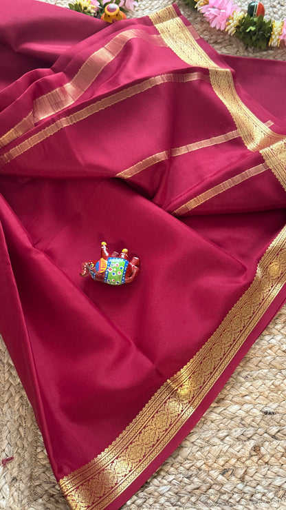 Mysore Silk Lite - Maroon1 small boarder