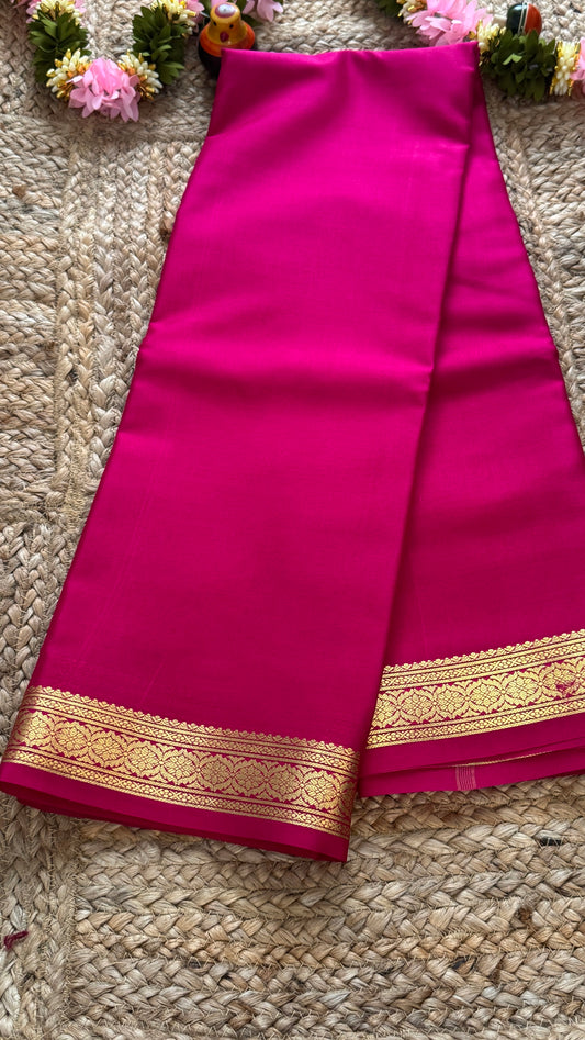 Mysore Silk Lite - Dark Pink1 small boarder