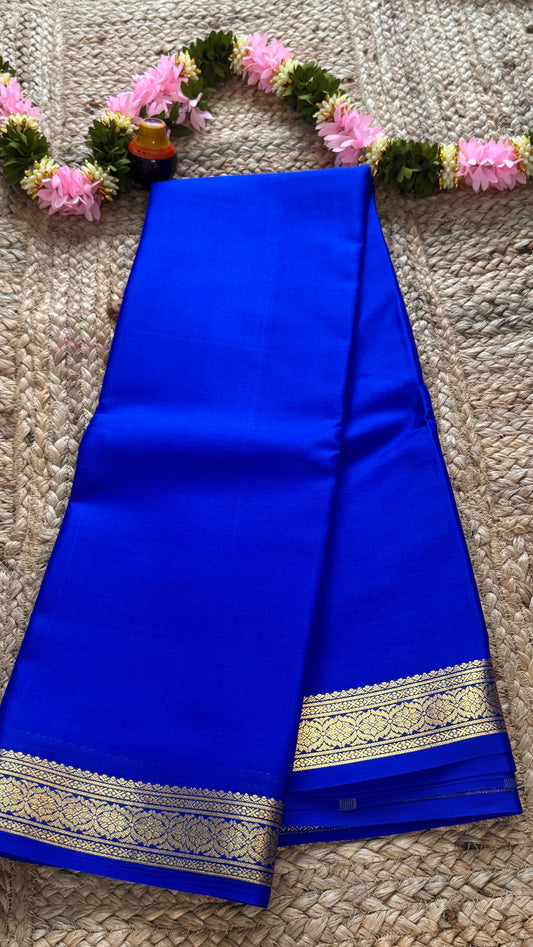 Mysore Silk Lite - Dark Blue1 small boarder