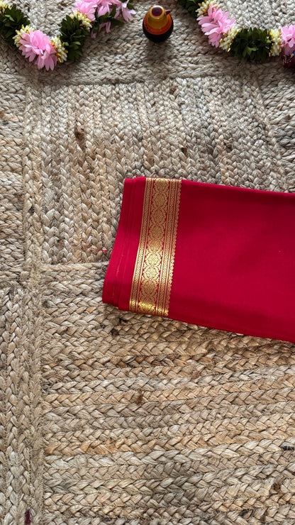 Mysore Silk Lite - Red1 small boarder