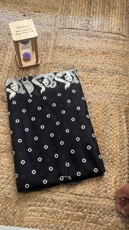 Dola Silk Jacquard Sarees - White with beautiful prints