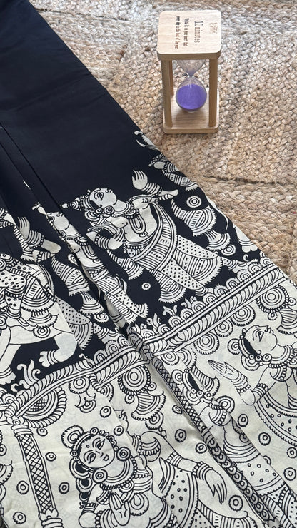 Pen Kalamkari Handloom Sarees in Intricate Design - Saree1