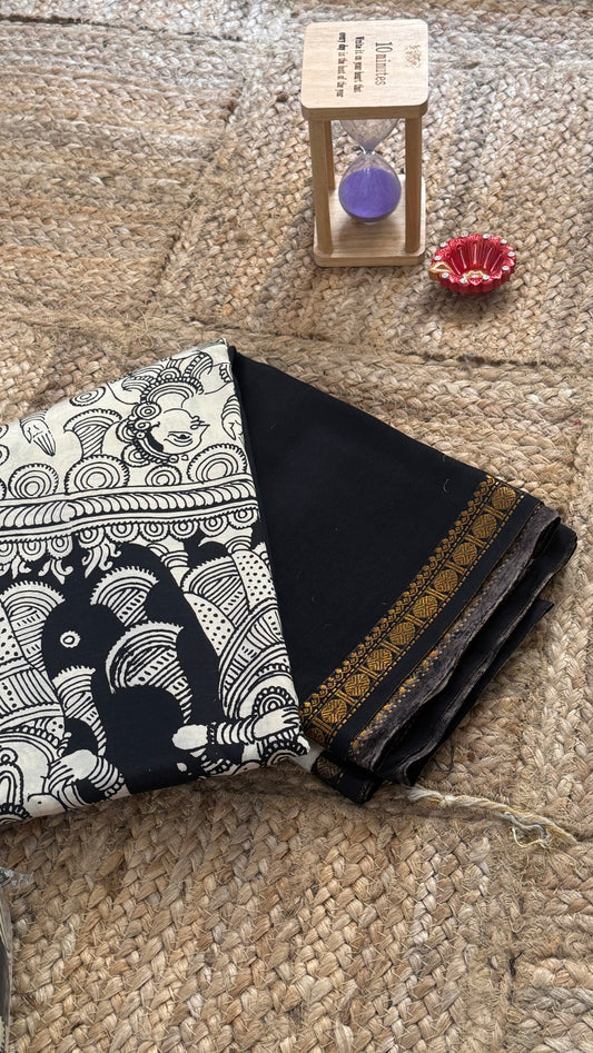 Pen Kalamkari Handloom Sarees in Intricate Design - Saree2