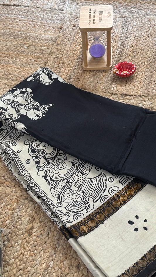 Pen Kalamkari Handloom Sarees in Intricate Design - Saree2