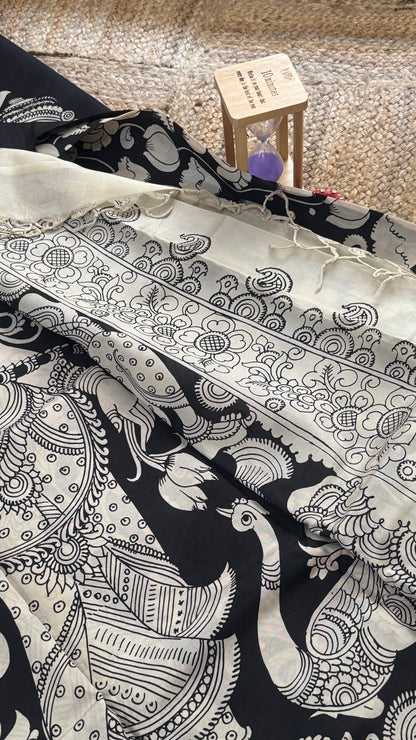 Pen Kalamkari Handloom Sarees in Intricate Design - Saree3