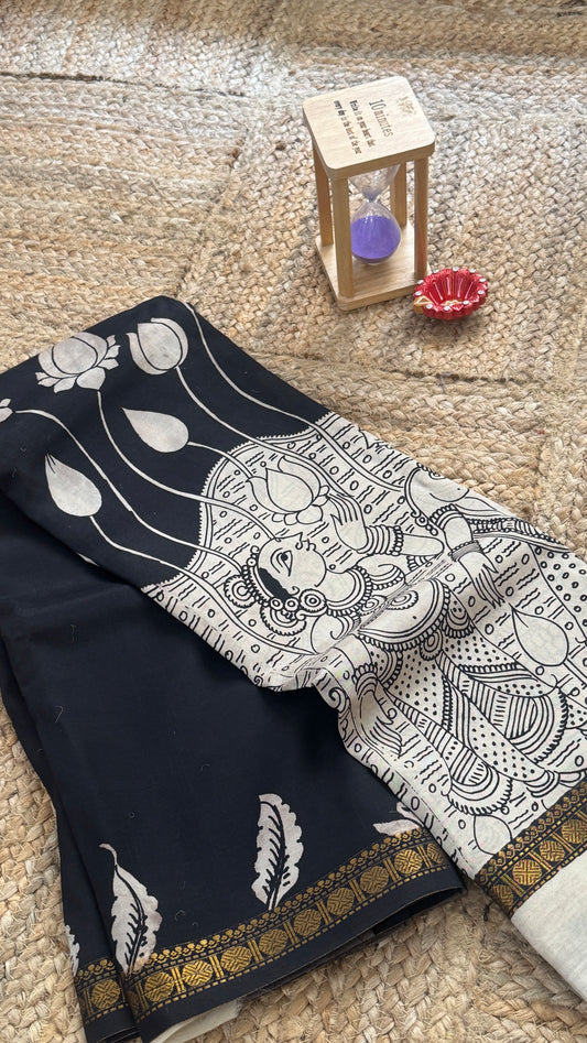 Pen Kalamkari Handloom Sarees in Intricate Design - Saree4