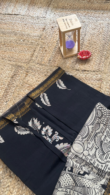 Pen Kalamkari Handloom Sarees in Intricate Design - Saree4