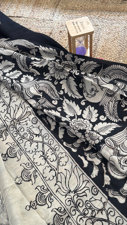Pen Kalamkari Handloom Sarees in Intricate Design - Saree4