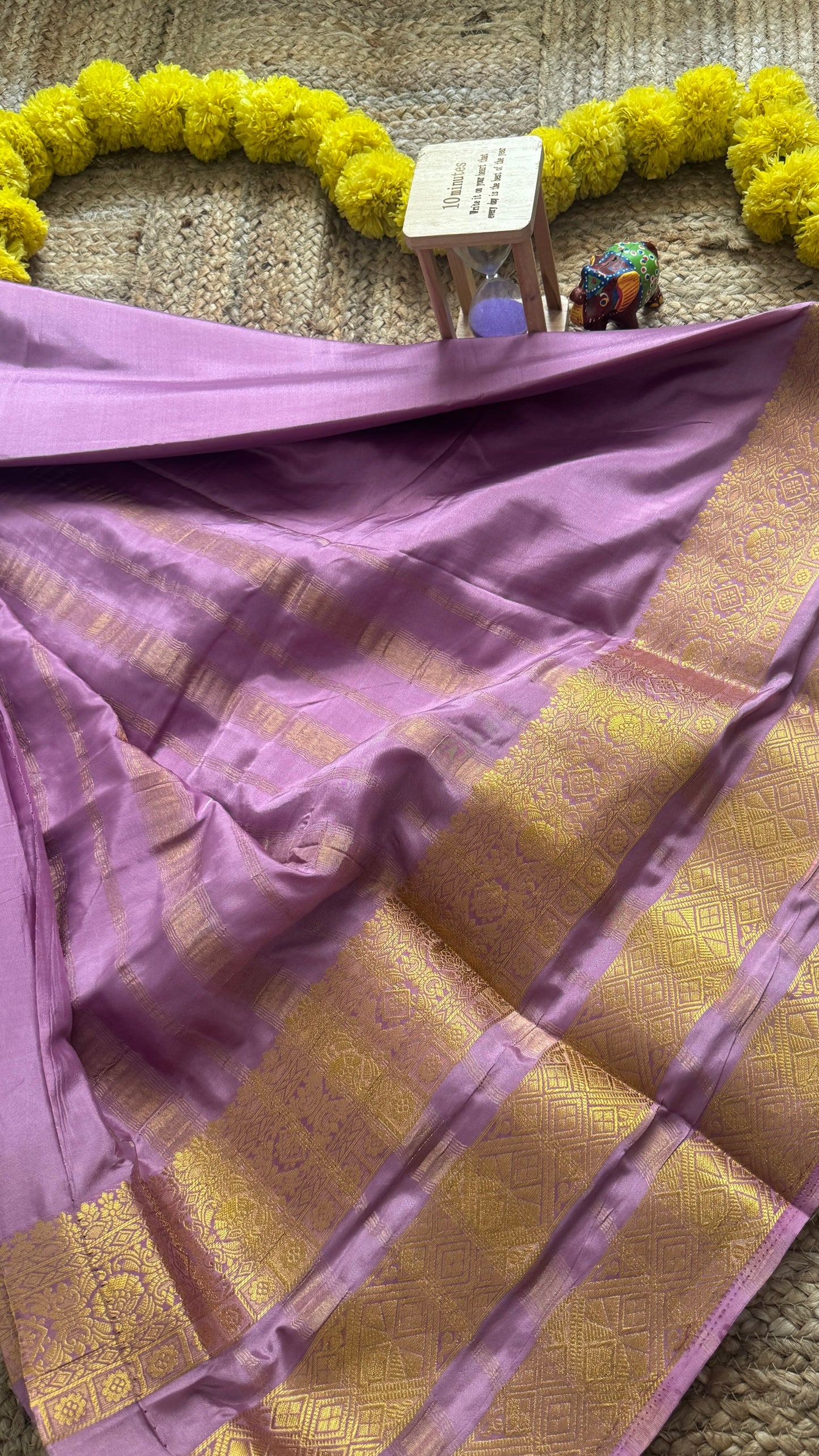 Semi Silk Saree - Mauve Saree