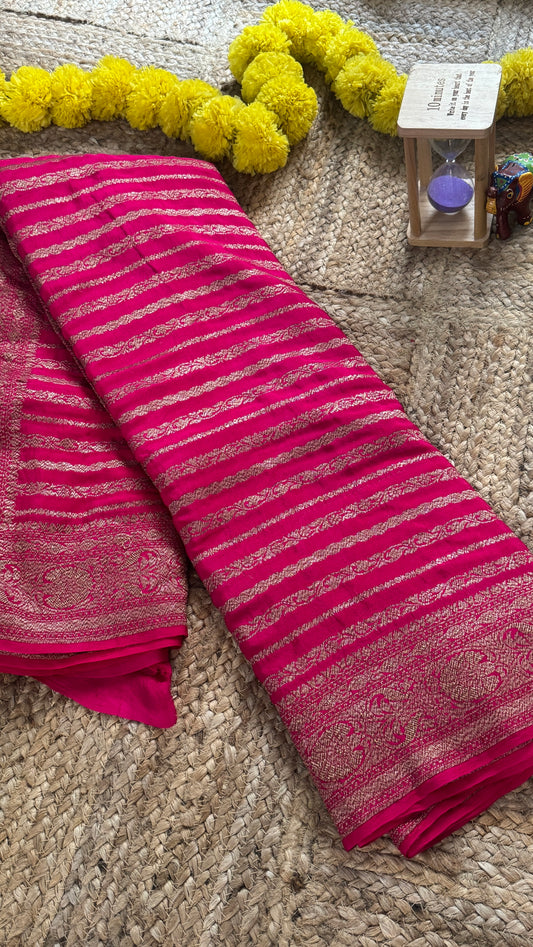 Khaddi Georgette - Solid Pink
