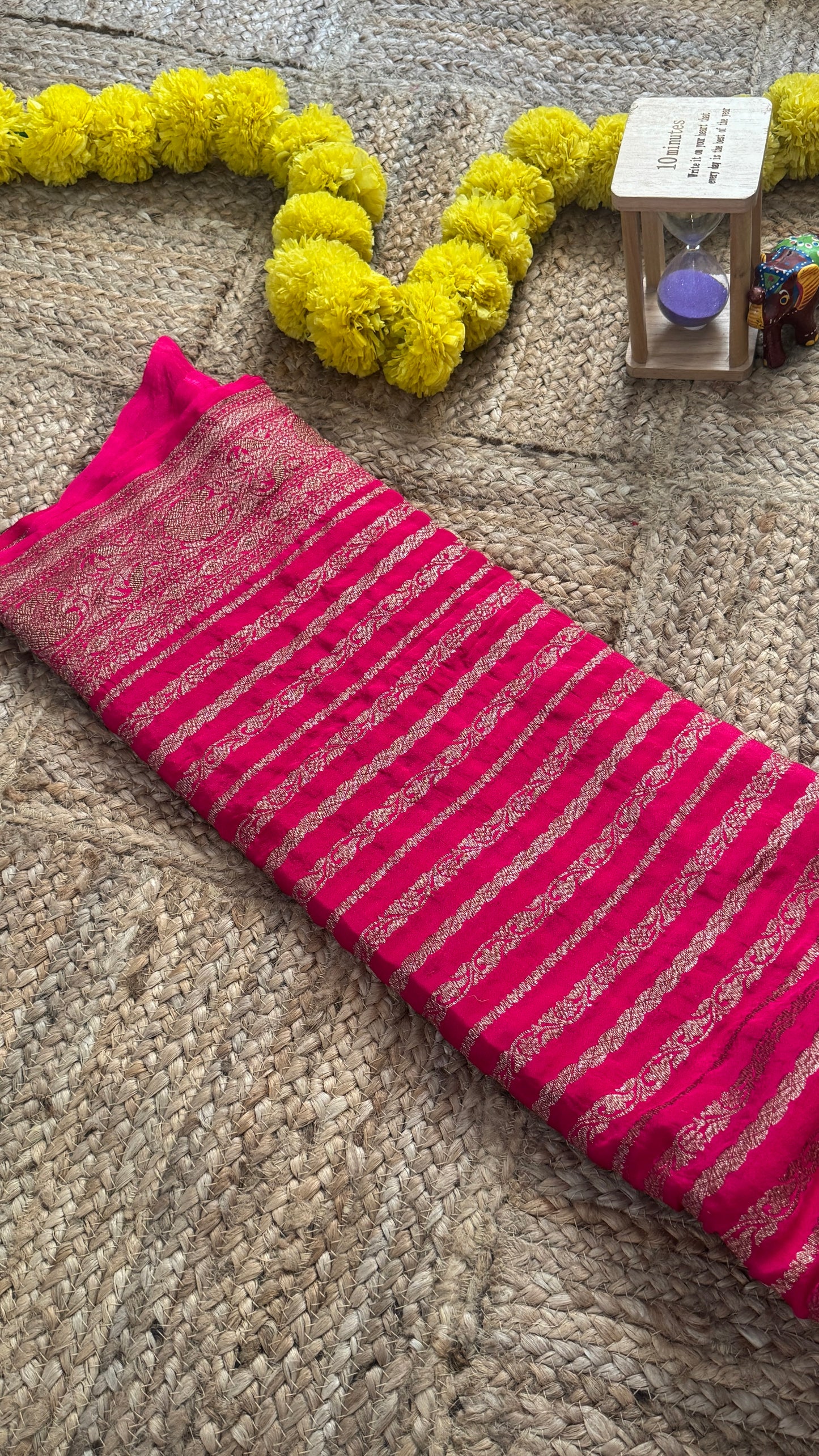 Khaddi Georgette - Solid Pink
