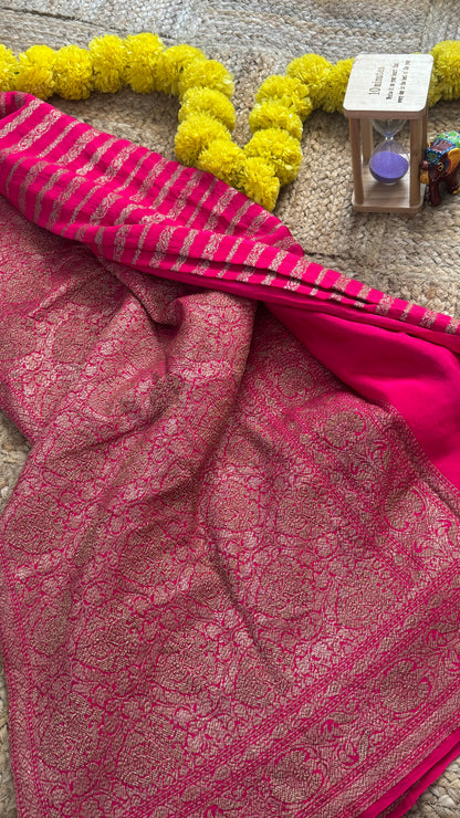 Khaddi Georgette - Solid Pink