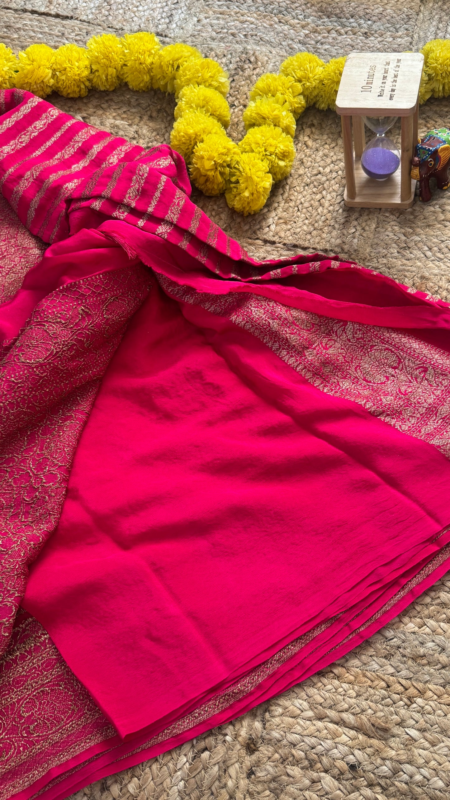 Khaddi Georgette - Solid Pink