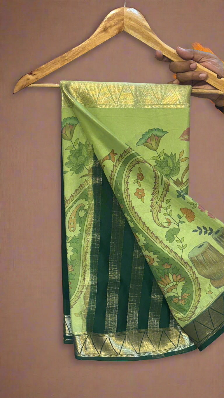 Kalamakari Dark Green and Light Green