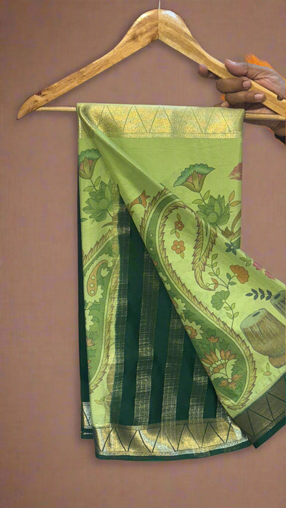 Kalamakari Dark Green and Light Green