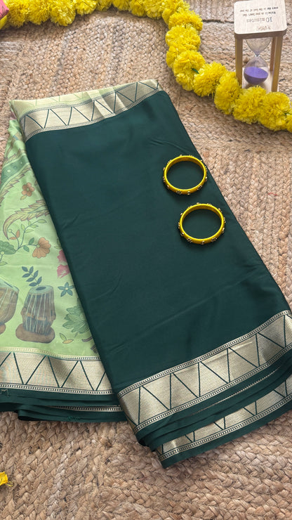Kalamakari Dark Green and Light Green