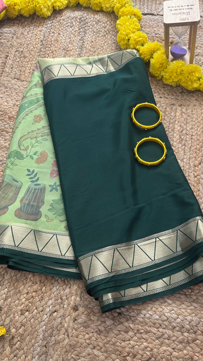 Kalamakari Dark Green and Light Green