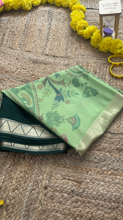 Kalamakari Dark Green and Light Green