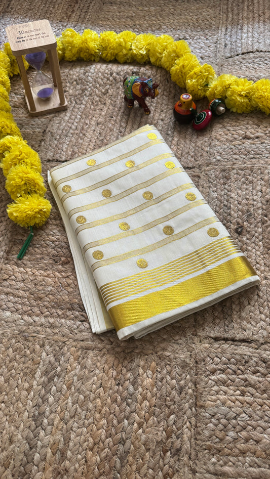 ONAM Special - Tissue Silk Saree4 with stripes