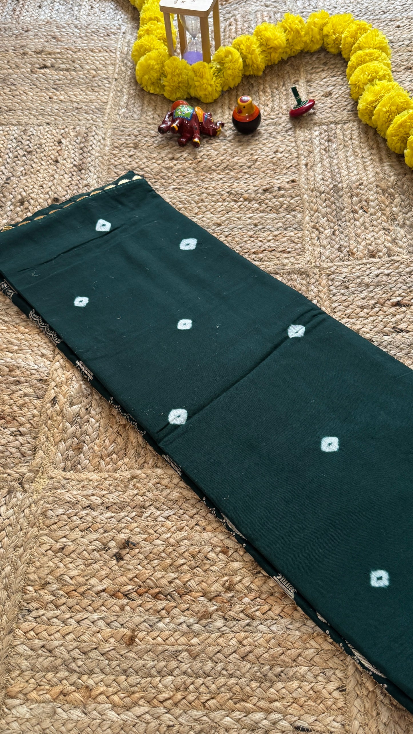 Cotton Silk Blend - Dark Green