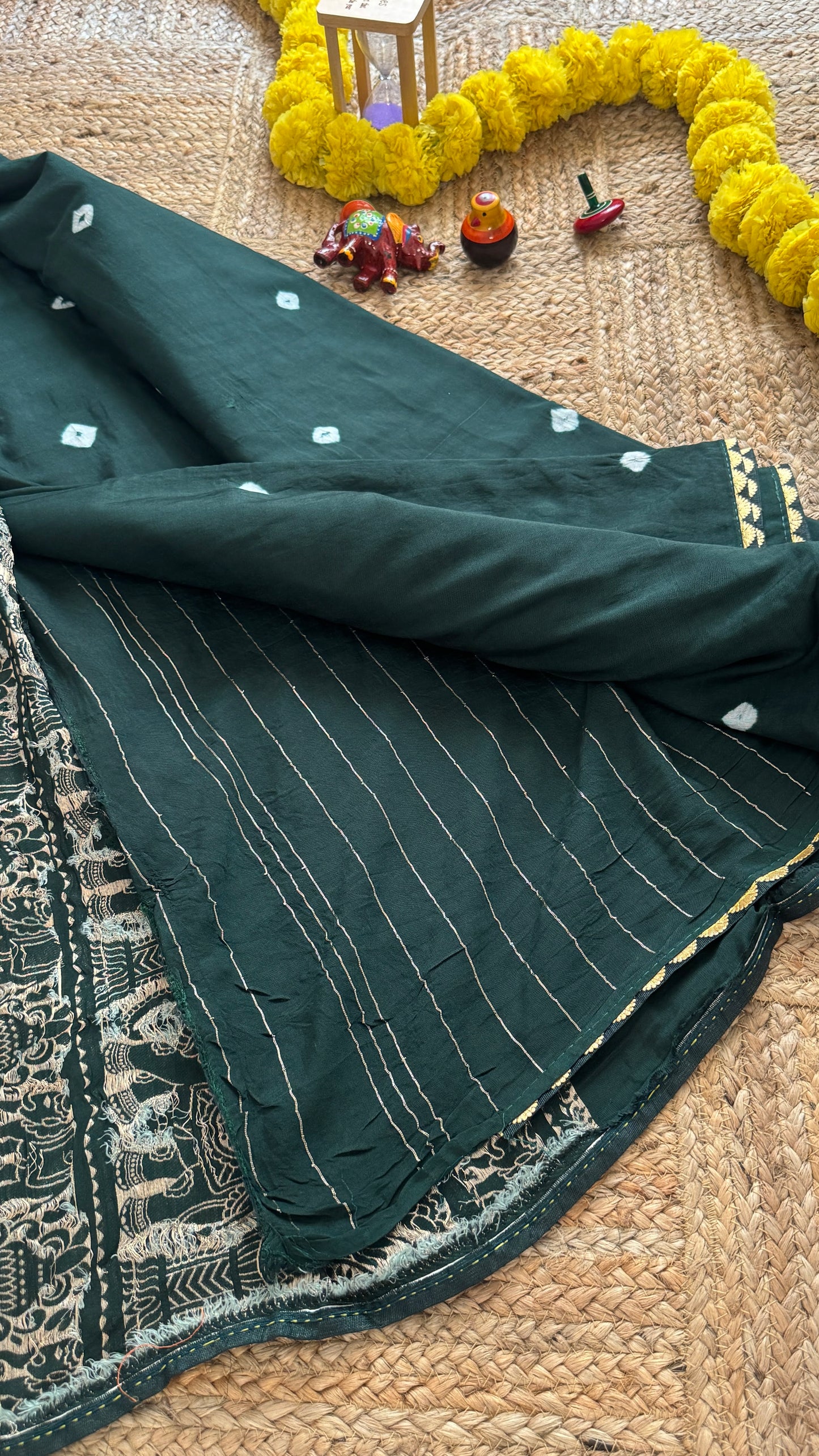 Cotton Silk Blend - Dark Green